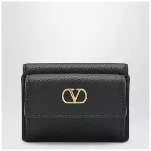 Valentino Garavani Vlogo trifold wallet black