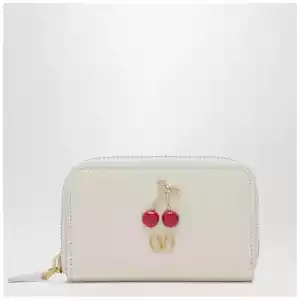 Valentino Garavani Ivory Cherryfic zip-around wallet