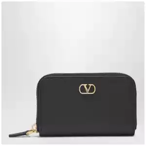 Valentino Garavani Vlogo Signature zip wallet black