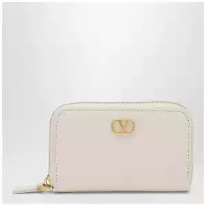 Valentino Garavani Vlogo Signature zip wallet ivory