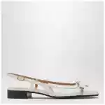 Valentino Garavani Valet Du Roi slingback ballerina ivory