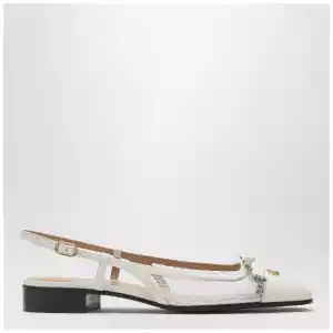 Valentino Garavani Valet Du Roi slingback ballerina ivory