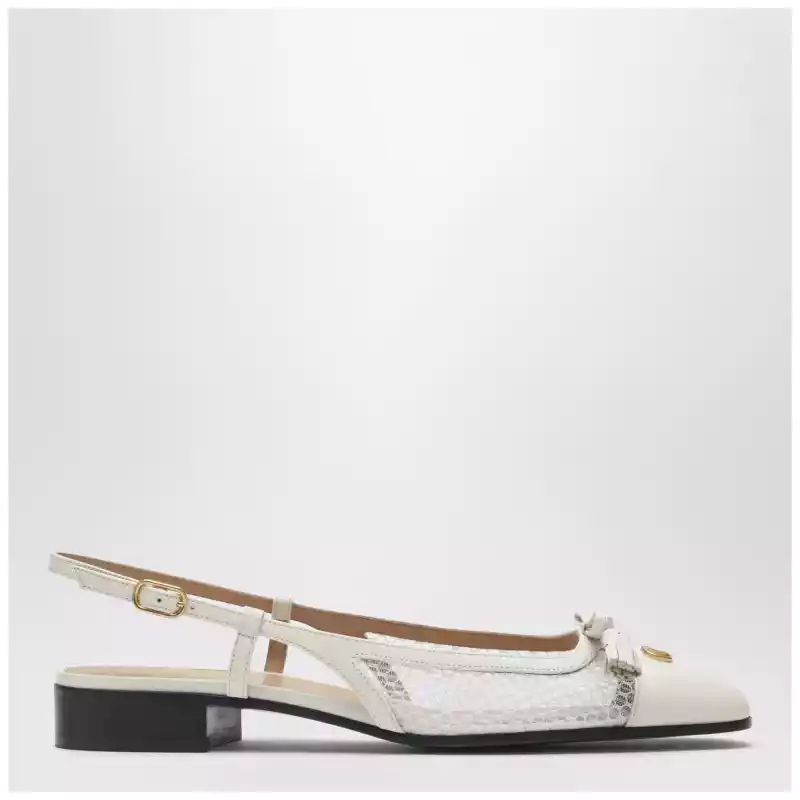 Valentino Garavani Valet Du Roi slingback ballerina ivory