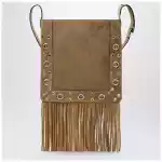 Valentino Garavani Beige Nellcôte bag in suede with fringes