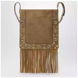 Valentino Garavani Beige Nellcôte bag in suede with fringes