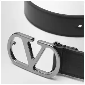 Valentino Garavani Black VLogo Signature belt