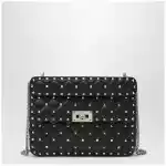 Valentino Garavani Medium Rockstud Spike bag in black nappa leather