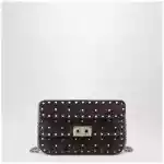Valentino Garavani Rockstud Spike bag in brown suede