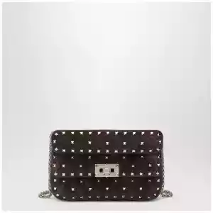 Valentino Garavani Rockstud Spike bag in brown suede
