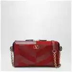 Valentino Garavani Small Panthea shoulder bag in suede and nappa leather with Chevron pattern