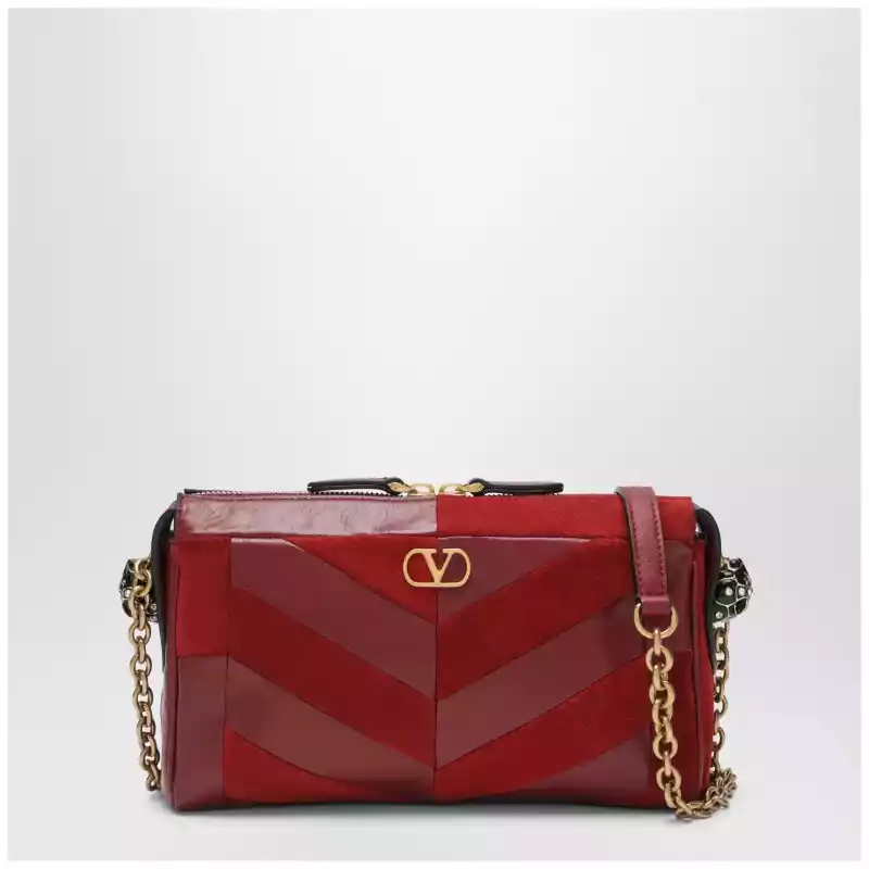 9W2B0S99DED_T_VALE-AQS.a Valentino Garavani Small Panthea shoulder bag in suede and nappa leather with Chevron pattern