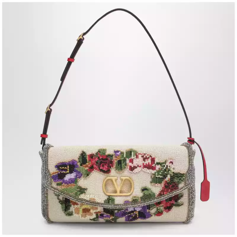 9W2B0T32YTJ_T_VALE-Z26.a Valentino Garavani Small Devain shoulder bag with floral bead embroidery
