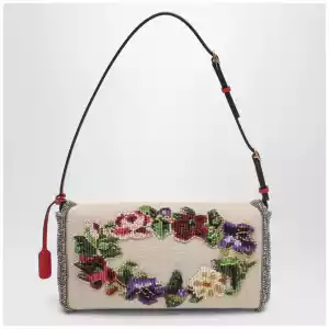 Valentino Garavani Small Devain shoulder bag with floral bead embroidery