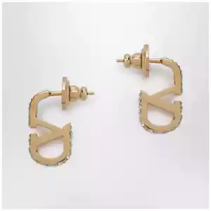 Valentino Garavani Gold-tone VLogo Signature earrings with crystals