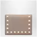 Valentino Garavani Rockstud wallet in powder pink leather