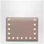 Valentino Garavani Rockstud wallet in powder pink leather