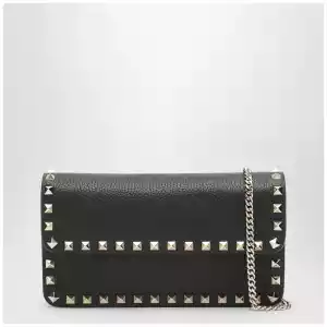 Valentino Garavani Pouch with black Rockstud chain