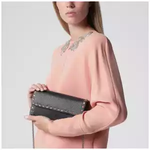Valentino Garavani Pouch with black Rockstud chain