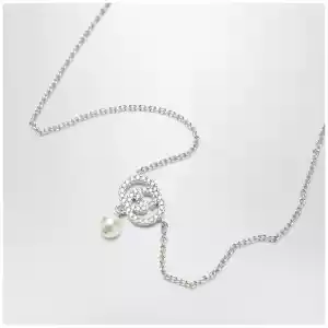 GUCCI GG necklace with crystals and pearls