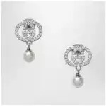 GUCCI GG earrings with crystals and pearls