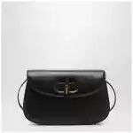 GUCCI Black leather bag with bamboo closure