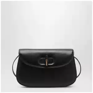 GUCCI Black leather bag with bamboo closure