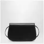 GUCCI Black leather bag with bamboo closure