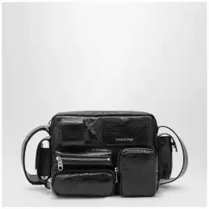 Balenciaga Superbusy camera bag in black Arena lambskin