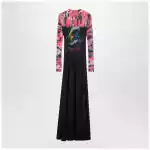 Balenciaga Extreme Tie Dye dress in black jersey
