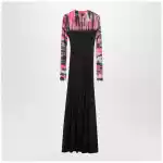 Balenciaga Extreme Tie Dye dress in black jersey