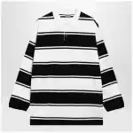 Balenciaga Black/white striped cotton polo shirt
