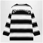 Balenciaga Black/white striped cotton polo shirt