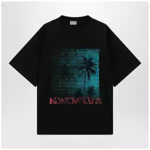 Balenciaga Holiday graphic print cotton T-shirt in black
