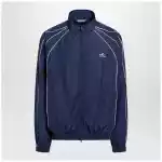 Balenciaga Bodies track jacket in dark navy poplin