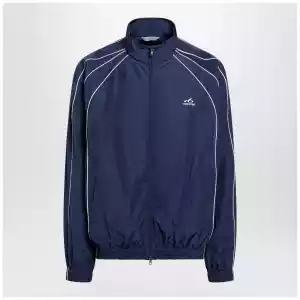 Balenciaga Bodies track jacket in dark navy poplin