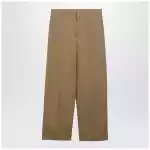 Balenciaga Wide-leg chino trousers in camel twill