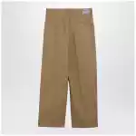Balenciaga Wide-leg chino trousers in camel twill