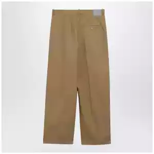 Balenciaga Wide-leg chino trousers in camel twill