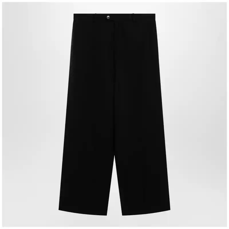 Balenciaga Wide-leg tailored trousers in black twill