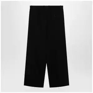Balenciaga Wide-leg tailored trousers in black twill