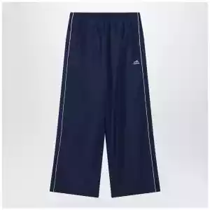 Balenciaga Bodies track pants in dark navy poplin
