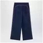 Balenciaga Bodies track pants in dark navy poplin