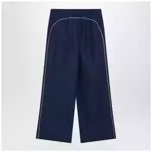 Balenciaga Bodies track pants in dark navy poplin