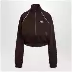 Balenciaga Techwear zip-up jacket in mocha dry fleece