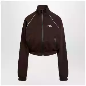 Balenciaga Techwear zip-up jacket in mocha dry fleece