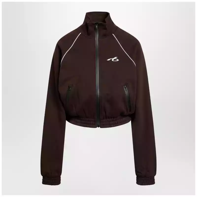 A0023ATUVQ5_T_BALEN-2765.x Balenciaga Techwear zip-up jacket in mocha dry fleece