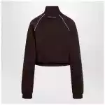 Balenciaga Techwear zip-up jacket in mocha dry fleece