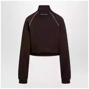 Balenciaga Techwear zip-up jacket in mocha dry fleece
