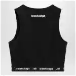 Balenciaga Techwear bra top in black technical fabric