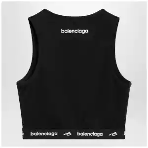 Balenciaga Techwear bra top in black technical fabric